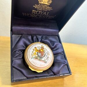 Royal Worcester Golden Jubilee with Box- Red and Gold Accents